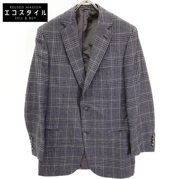 Brioni ブリオーニ パープル COLOSSEO チェック柄 ウールジャケット パープル 48 ...