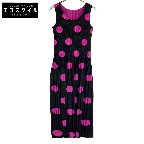 PLEATS PLEASE プリーツプリーズ ブラック/ピンク ドット PP01-JH873 ノース...