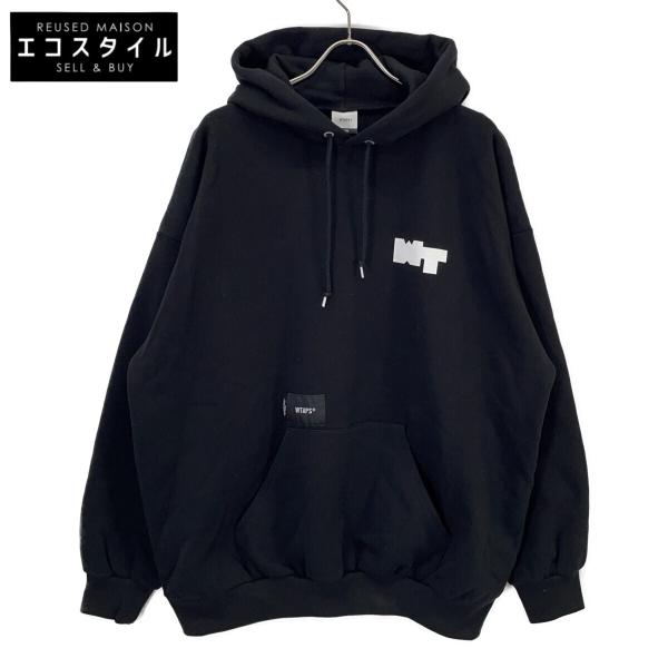 WTAPS ダブルタップス ブラック PAVILION HOODY プルオーバースウェット ブラック...