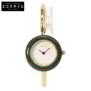 GUCCI グッチ 1100L 11 12.2 チェンジベゼル バングルウォッチ Mサイズ QZ 腕時計 レディース