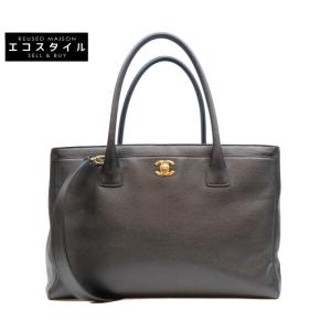CHANEL シャネル A15206 黒 グレインドカーフ ゴールド金具 2WAY エグゼクティブトート トートバッグ レディース