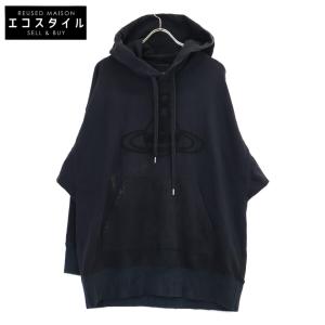 Vivienne Westwood MAN ヴィヴィアンウエストウッドマン VW-J2-73936 K黒 オーブ フーディ― ブラック F トップス コットン メンズ 中古