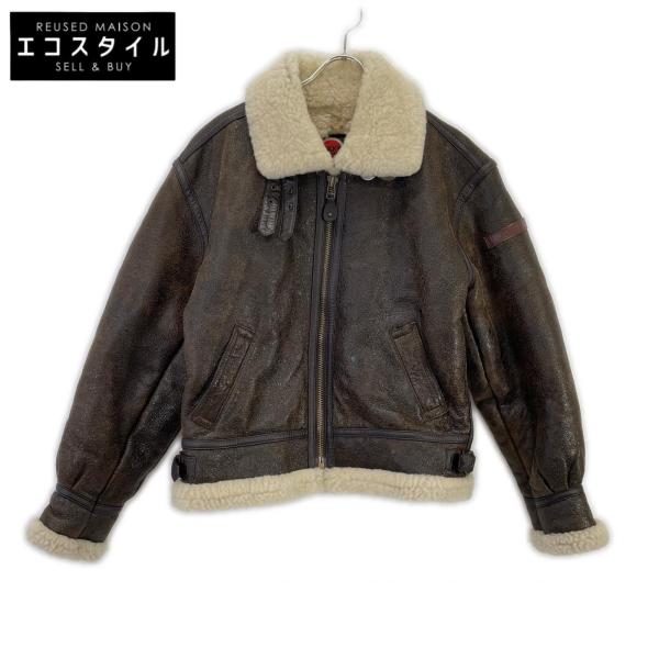 Lucky Strike ラッキーストライク 懸賞品 B-3 ムートンジャケット ブラウン M ジャ...