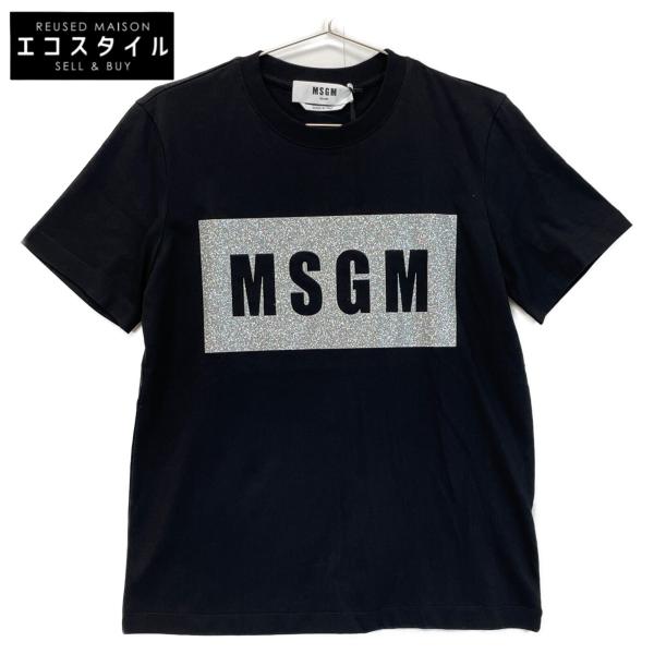 国内正規 MSGM エムエスジーエム 237002-99 ラメロゴ クルーネックカットソー トップス...
