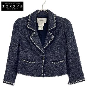 Rene ルネ 6913300 MALHIA KENT ブルー×ピンク ツイードジャケット  