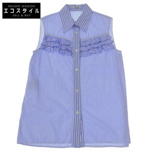 Chloe 美品 クロエ スリットネック フリルスリーブ プルオーバー  