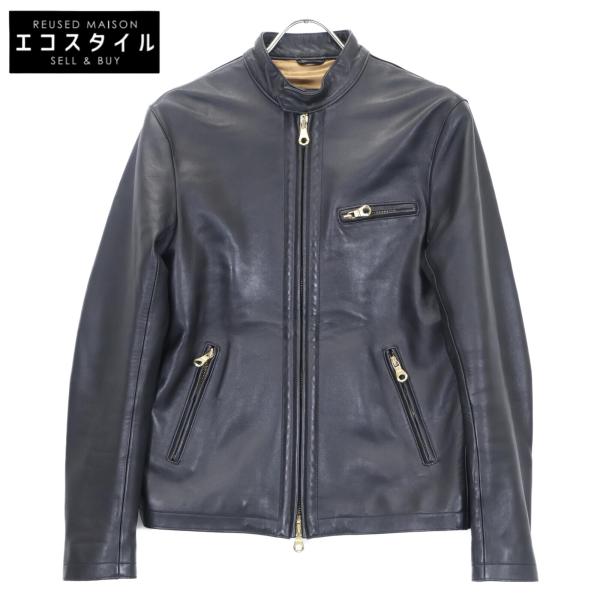 CINQUANTA チンクアンタ H502/1-1010 ブラック ラムナッパレザー スタンドカラー...