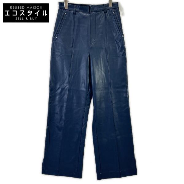 AMERI アメリ 01320870680 ブルー PIN TUCK SYNTHETIC LEATH...