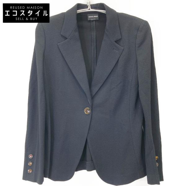 GIORGIO ARMANI ジョルジオアルマーニ 3HAG74 AJXTZ ブラック シアサッカー...