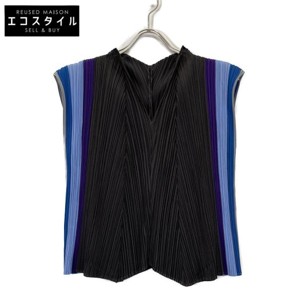 PLEATS PLEASE プリーツプリーズ PP23-JJ681 ダークブラウン×ブルー×パープル...