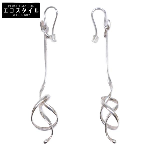 GEORG JENSEN ジョージジェンセン 925S フォーゲットミーノット 勿忘草 フープ ピア...