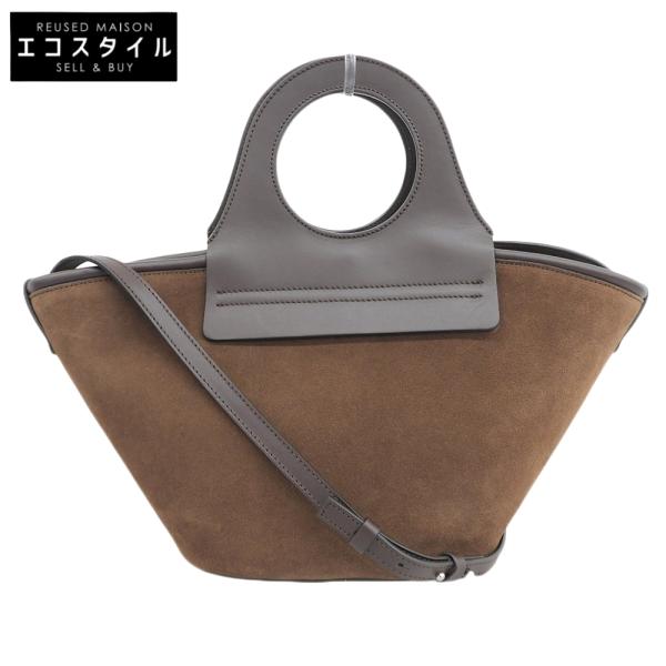 新品同様 HEREU ヘリュー スエード×レザー 2WAY ハンドバッグ ショルダーバッグ レディー...