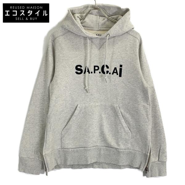 アーペーセー  ×sacai M27655 グレー HOODIE TAIYO サイドジップ メンズ