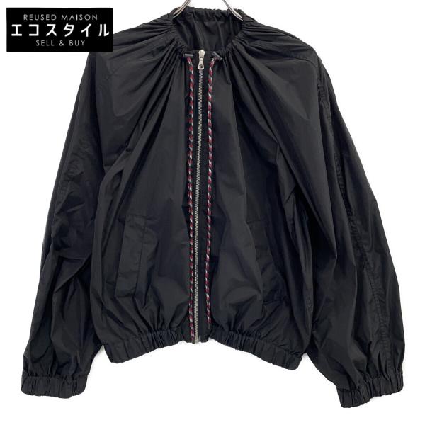 DRIES VAN NOTEN ドリスヴァンノッテン ブラック ナイロン ドローコード ギャザースリ...