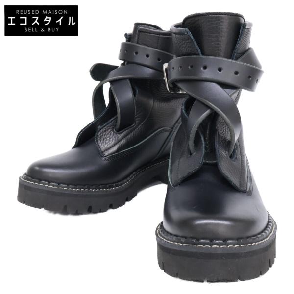 Y's ワイズ YR-E04-704 COMBI LEATHER BELT BOOTS コンビ レザ...