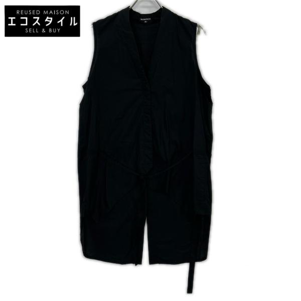 ANN DEMEULEMEESTER アンドゥムルメステール ブラック 燕尾 ロングジレ/ベスト ブ...