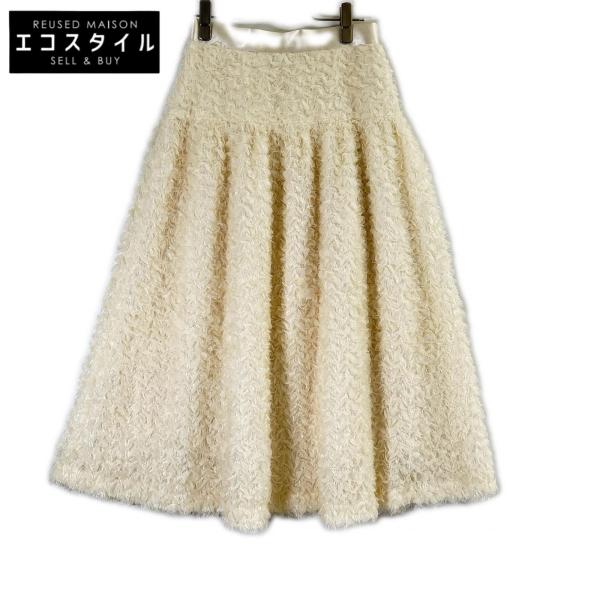 Loulou Willoughby ルルウィルビー 24AW ホワイト フラワーパピヨンスカート ホ...