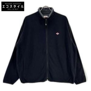 DANTON ダントン DT-C0130 PWP ブラック POLARTEC FLEECE STAND ZIP JACKET フリースジャケット ブラック×グレー 42 ジャケット ポリエステル メンズ 中古