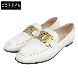 TOD'S トッズ ケイトレザー ローファー シューズ レディース ホワイト 37 1/2