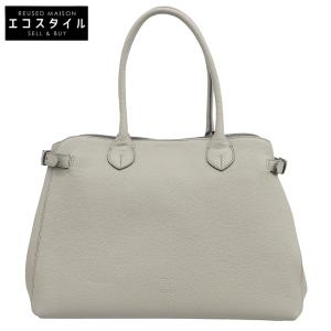 美品 HIROFU ヒロフ クオーレ レザートートバッグL レディース グレー
