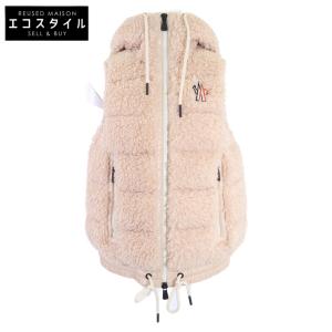 美品/25年製 MONCLER GRENOBLEモンクレールグルノーブル K20988G00014 GILET テディ ボア フーディダウンベストXS レディース