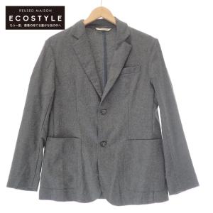 美品/国内正規 giab's ARCHIVIO ジャブスアルキヴィオ A7072U STROZZI 2Bテーラード ジャケット 46 グレー メンズ