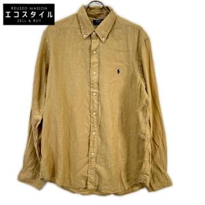 POLO RALPH LAUREN ポロ ラルフローレン ベージュ クラシックフィット リネンシャツ ベージュ トップス リネン メンズ 中古