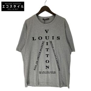 LOUIS VUITTON ルイヴィトン グレー RM171M CMS HBY05W フロッキークロスロゴTシャツ グレー XXL トップス コットン メンズ 中古｜wine-king