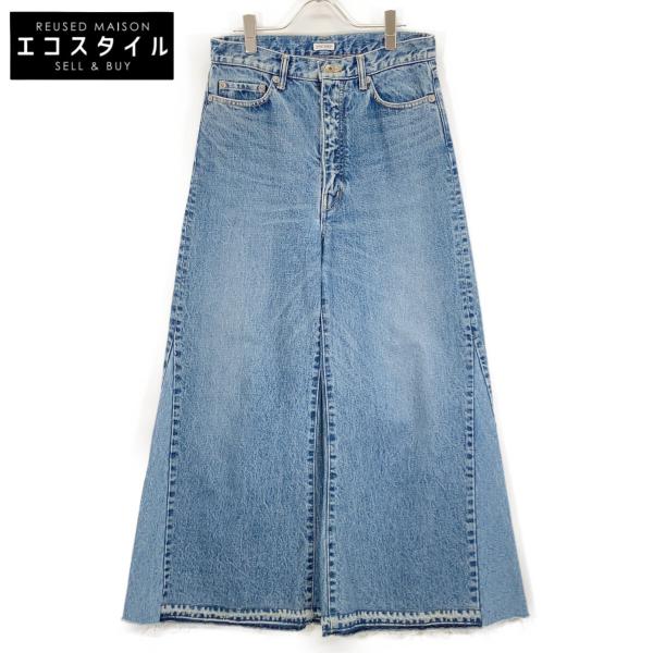 INSCRIRE アンスクリア ID-PT08 ブルー ワイドデニム バギーパンツ ブルー 38 ボ...