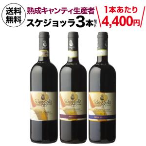 ワインセット 赤ワイン 送料無料 1本当たり3,960円 スケジョッラ コンプリート 3本セット イタリア 浜運 あすつく  ギフト｜wine-naotaka