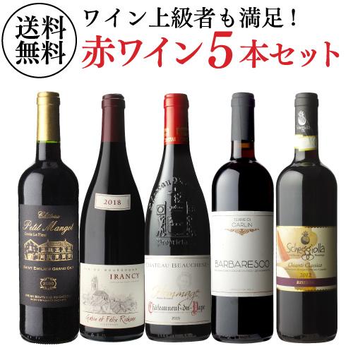 1本あたり3,400円 送料無料 自信を持っておすすめする ワイン上級者も満足！赤ワイン5本セット ...