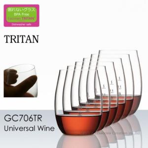 トライタン 飽和ポリエステル樹脂製 ユニバーサルワイン ６客セット 正規品 GC706TRx6｜wineac