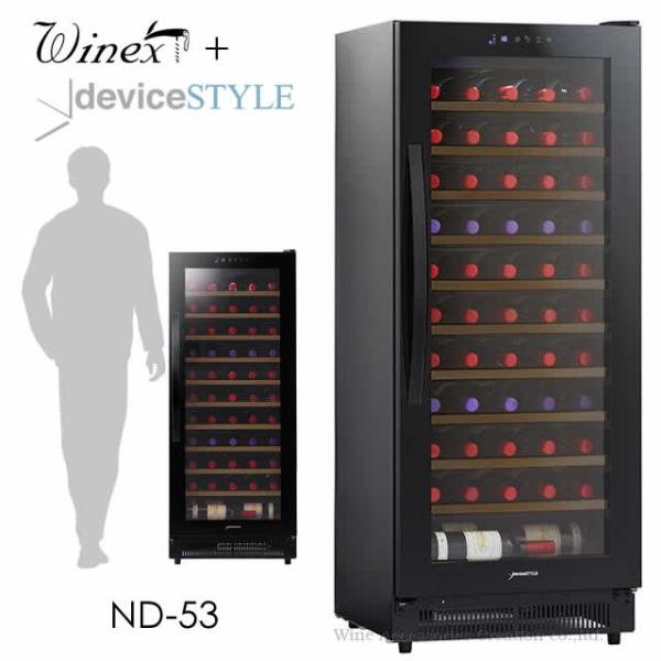 WINEX + deviceSTYLE デバイスタイル 53本用 ワインセラー WINEXオリジナル...