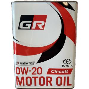 トヨタ純正 GR モーターオイル 0W-20 4L 4サイクルガソリンエンジン用オイル 08880-12405 0W20 TOYOTA MOTOR OIL Circuitシリーズ｜winegarage-takahashi