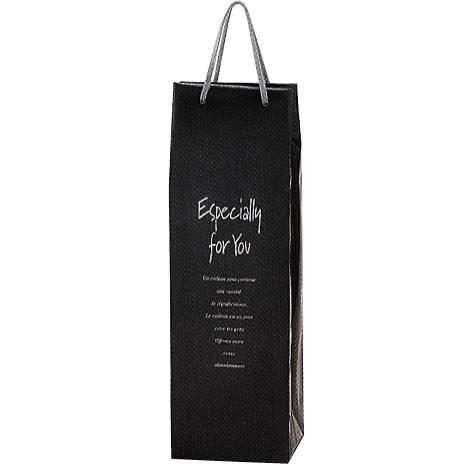 ＜ラッピング品用＞ ブラックワインバッグ（黒／１本用）