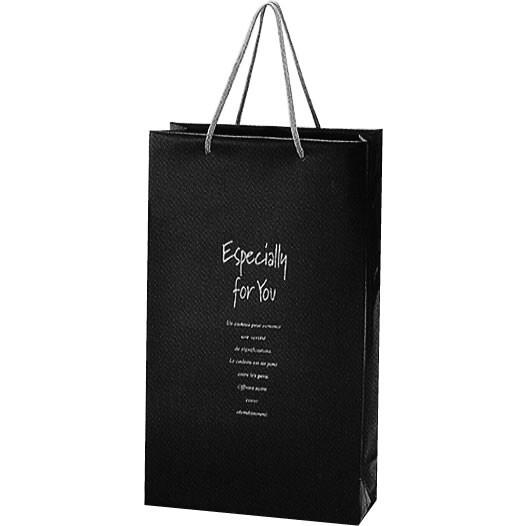 (ラッピング品用) ブラックワインバッグ（黒／２本用）