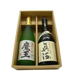 【焼酎 ギフト箱入り】　名門の絆魔王720ｍｌ・小正醸造　眞酒720ml2本セット｜winekatayama