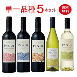 赤ワインが3本入った100％単一品種5本セット 750ml(カベルネ・ソーヴィニヨン、メルロー、カルメネール、シャルドネ、ソーヴィニヨン・ブラン)×5本　 　｜winetamagawaya