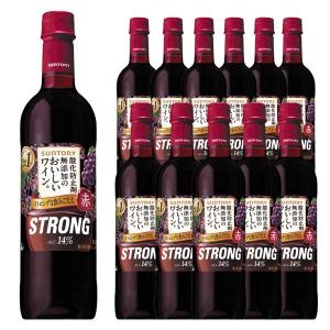 酸化防止剤無添加のおいしいワイン。ストロング  720ml  ペットボトル  1ケース  12本入り  ペットボトル  （日本  サントリー  赤ワイン）｜