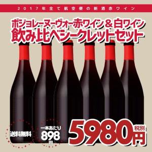 ボジョレーヌーヴォー 赤ワイン&白ワイン 2017年新酒 飲...