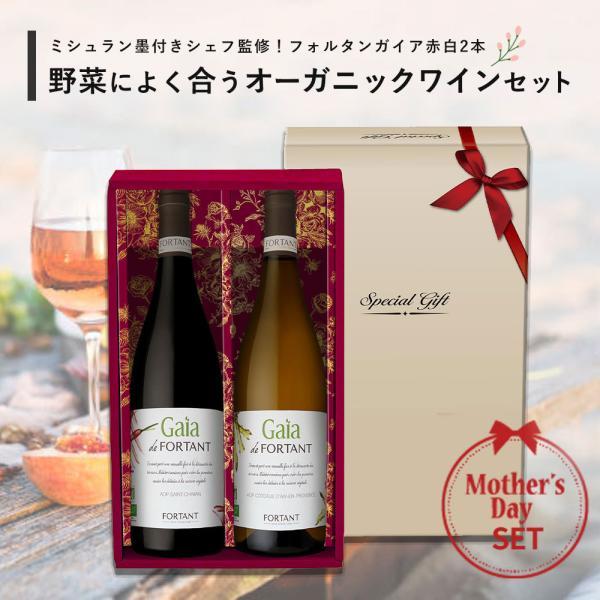 母の日の食卓に！ミシュラン墨付きシェフ監修 野菜によく合うオーガニックワイン  フォルタンガイア赤白...