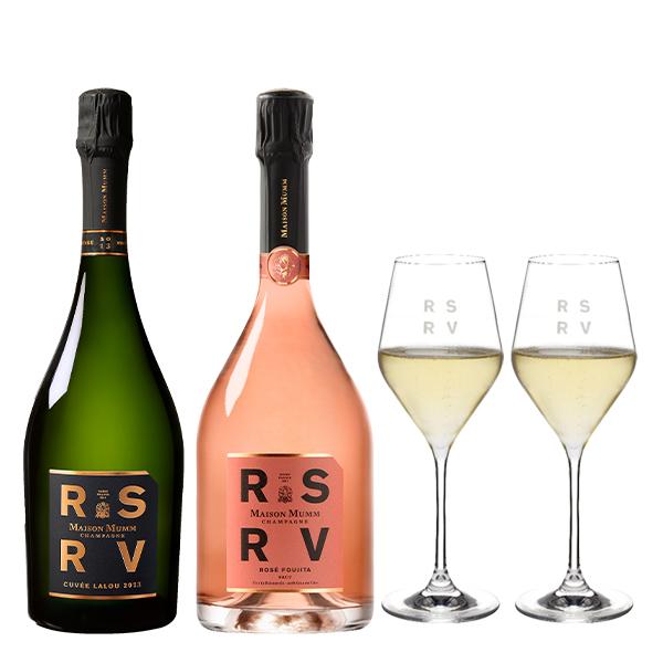 【正規品 ロゴ入りグラス2脚付き】マム シャンパーニュ RSRV キュヴェ ラルー プレステージ ブ...