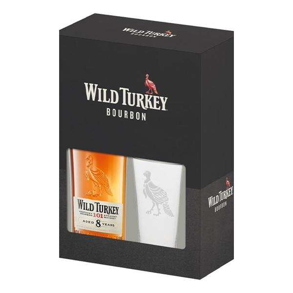 【箱入 グラス付 正規品】ワイルドターキー 8 年 オリジナルハイボールグラス付き ケンタッキー ス...