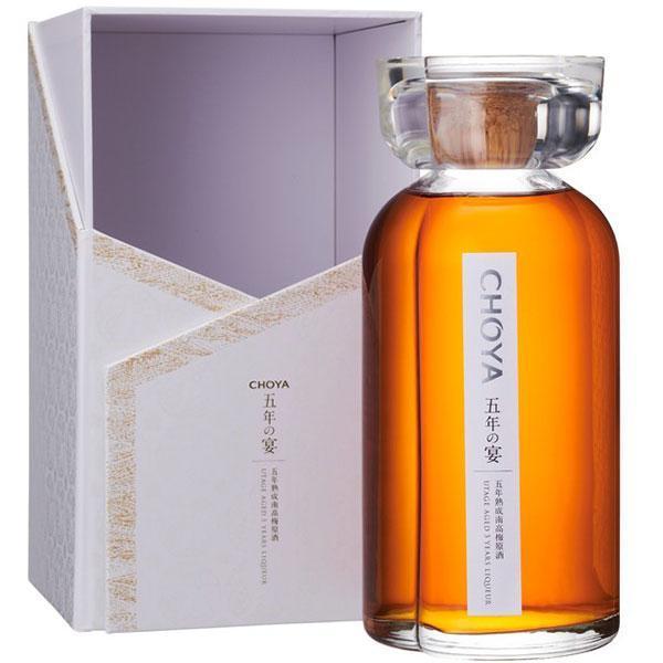 送料無料 五年の宴 (専用化粧箱入り) CHOYA 本格梅酒 (専用豪華化粧箱＆梅の実をモチーフのキ...