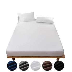 シーツ ホワイト マットレスカバー 吸水速乾 クイーン・160×200cm