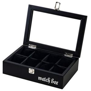 Anberotta 高級 木製 腕時計 収納 ボックス ケース スタンド 大容量 コレクション 透明ガラス ディスプレイ J141