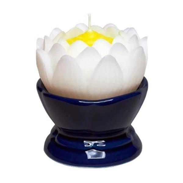 仏具のマルエス(Maruesu) 蓮の花ろうそくシリーズ 単品 ホワイト