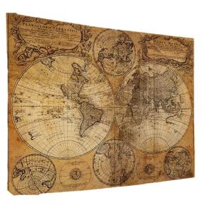 世界地図 ポスター アンティーク マップ ヴィンテージ 壁飾り 布製 ワールドマップ 古地図 (100?75?)｜winfieldhonten