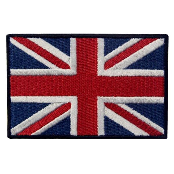 イギリス ユニオン・ジャック 紋章 イングランド 国旗 UK 英国 アップリケ 刺繍入りアイロン貼り...