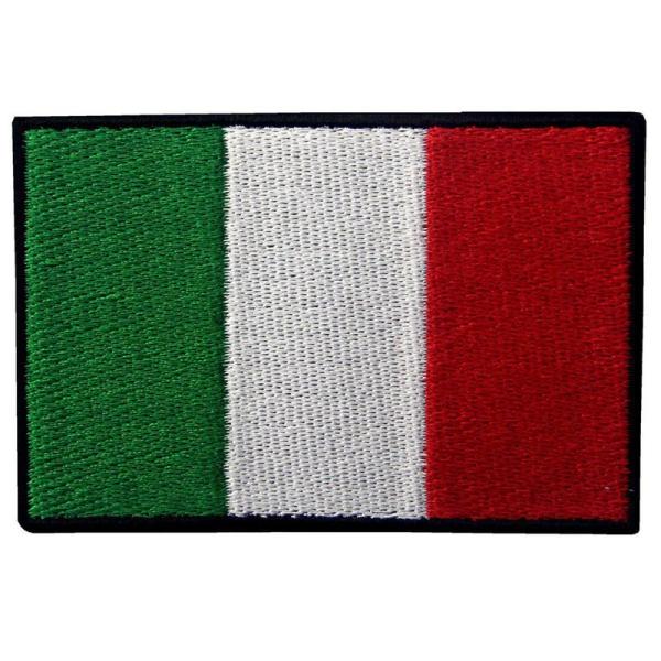 イタリア 国旗 紋章 イタリアの アップリケ 刺繍入りアイロン貼り付け/縫い付けワッペン
